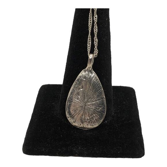 Bohemian Timeless Teardrop Leaf Turquoise Silver Feather Chain Pendant Necklace - Picture 14 of 15